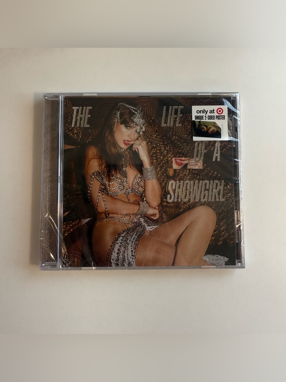 Taylor Swift The Life of a Showgirl CD with Target Exclusive Poster